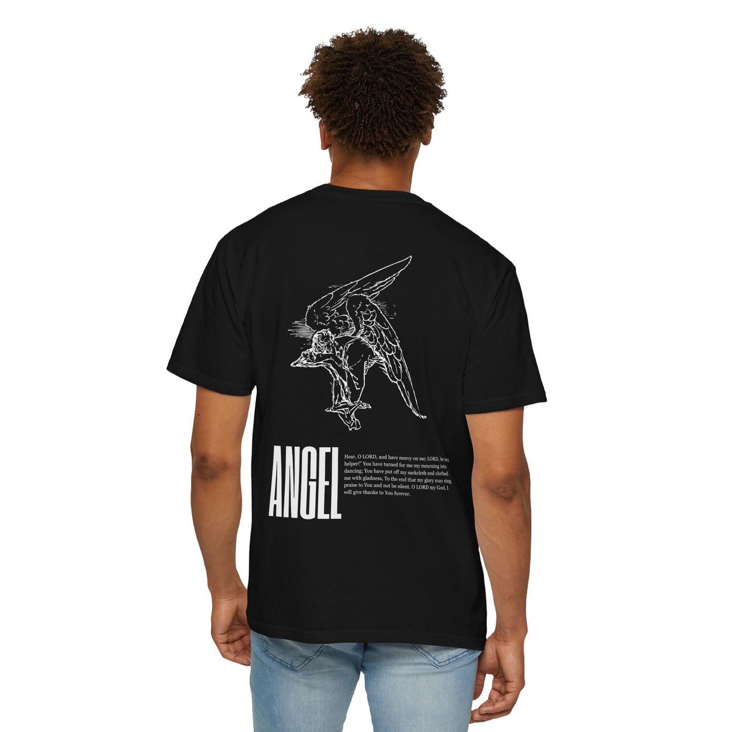 Angel Graphic T-Shirt — Vintage Winged Angel Print
